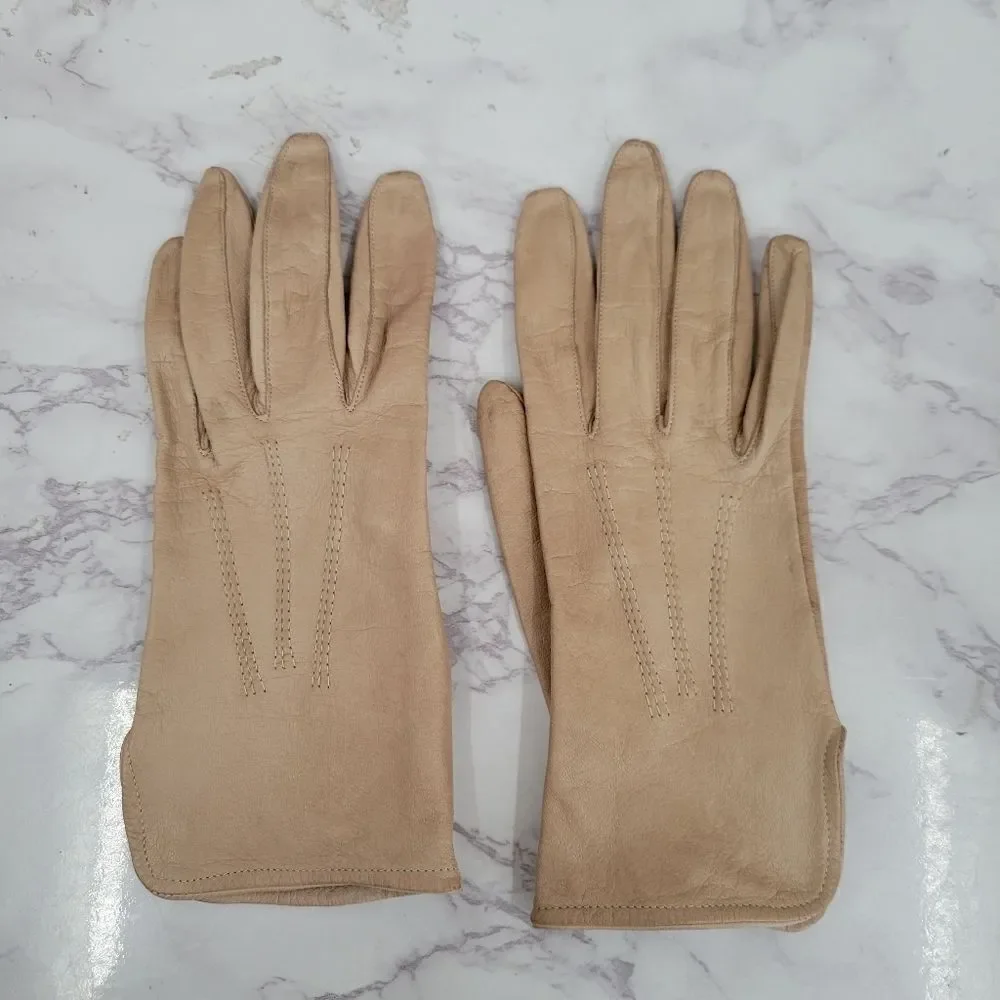 The Deerskin Trading Post Genuine Deerskin Ladies Vintage Leather Gloves